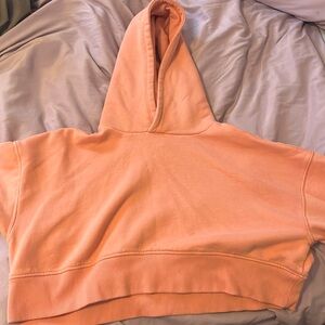Women’s (juniors) cute peach-colored hoodie and sweatpants set